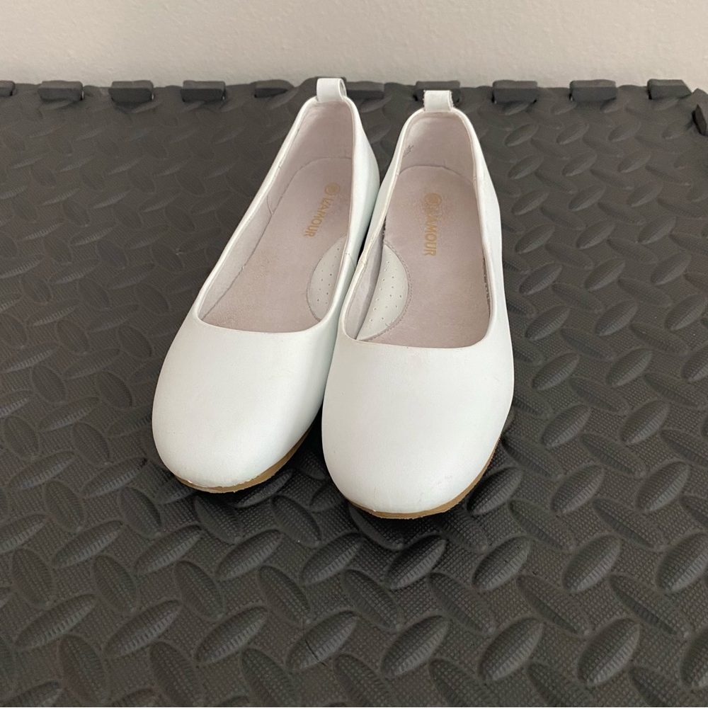 L'Amour White Ballet Flats